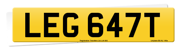 Registration number LEG 647T